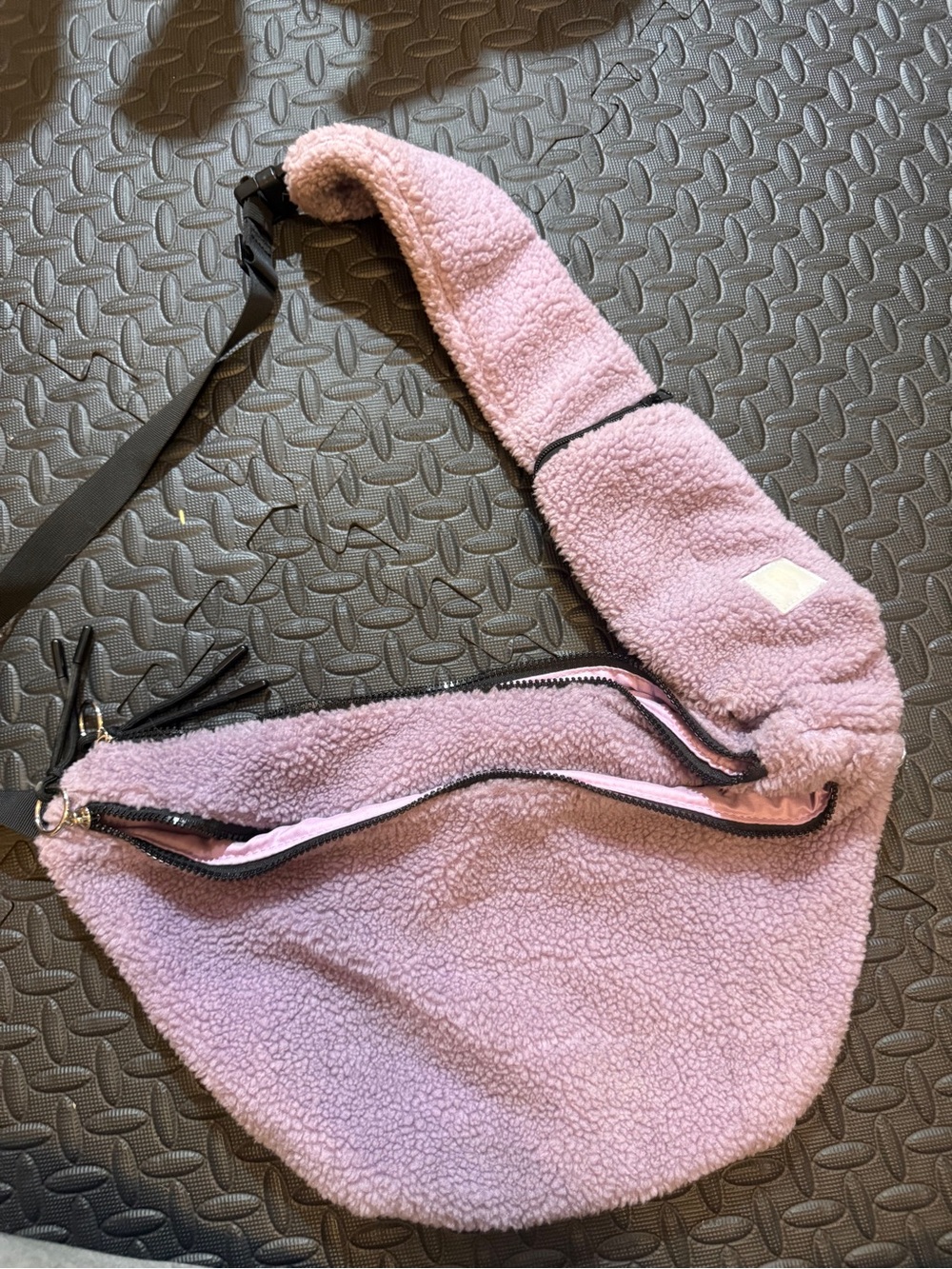FP Movement by Free People Lavender Plush Crossbody Sling Bag